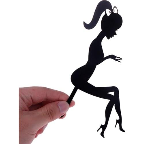 Lady Girl Acrylic Cake Topper Weddding Cake Decoration Happy Birthday Cupcake Topper Dessert Sign High Heels for Party Supplies