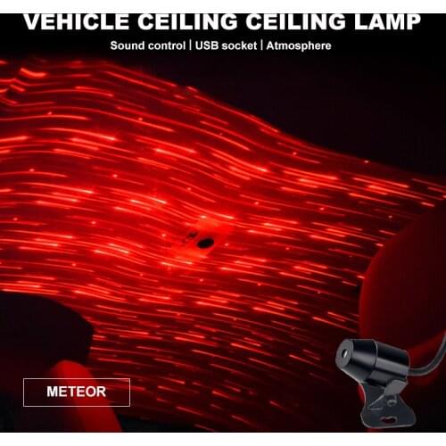Urbanroad Car USB Atmosphere Ambient Star Light LED Decorative Armrest Car Roof Full Star Projection Laser Car Interior Light