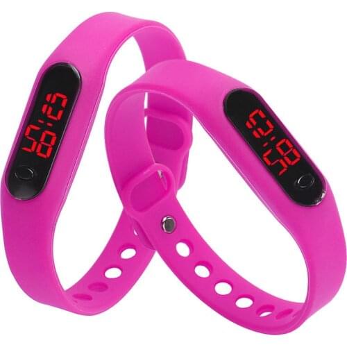Sport Women Touch Screen Watch Slim wrist Plastic strap LED Digital Wristwatch Candy Fashion reloj para dama A735