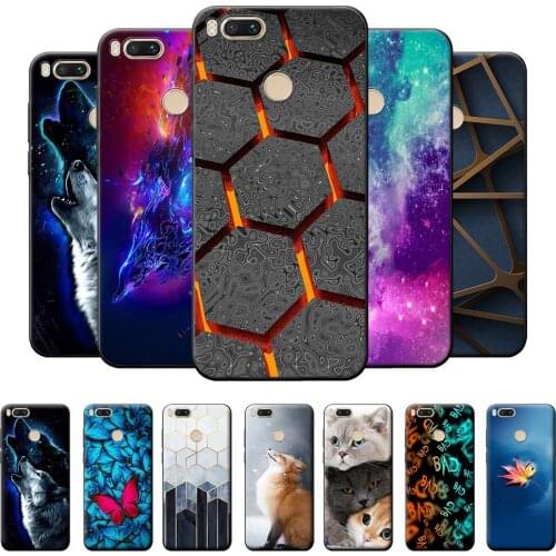 For Xiaomi Mi 5X Case Soft Silicone Back Cover For Xiaomi Mi 5X Matte TPU Phone Case For Xiaomi Mi 5X 5x Geometric Capa on Mi 5X