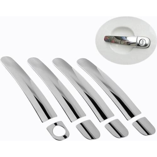 FUNDUOO Stainless Steel Door Handle Cover Pad Sticker For VW Jetta 2012 2013 2014 2015 High Quality Molding Styling