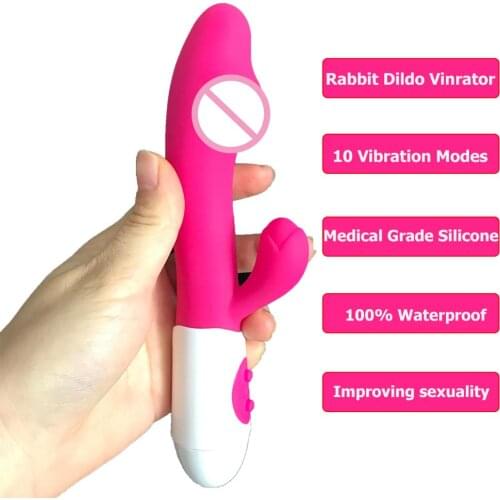 G Spot Rabbit Dildo Vibrator Sex Toy for Women USB Charging Powerful Female Masturbator Clitoral Stimulator Erotic Toys