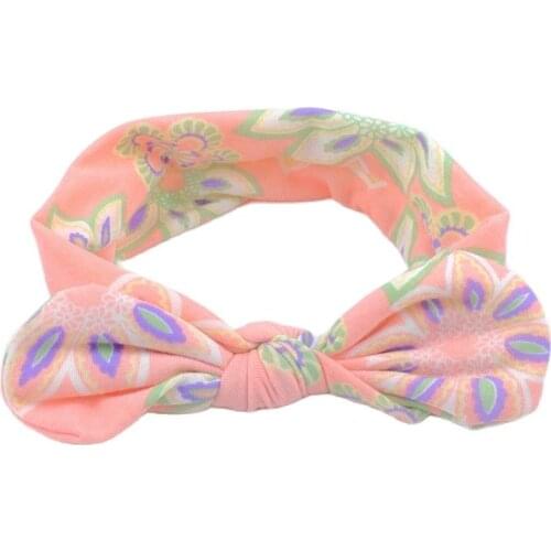 Hot Sale Cute Kids Girls Headband Rabbit Bow Ear Hairband Headwear Turban Knot Head Wraps Children Casual Apparel Accessories