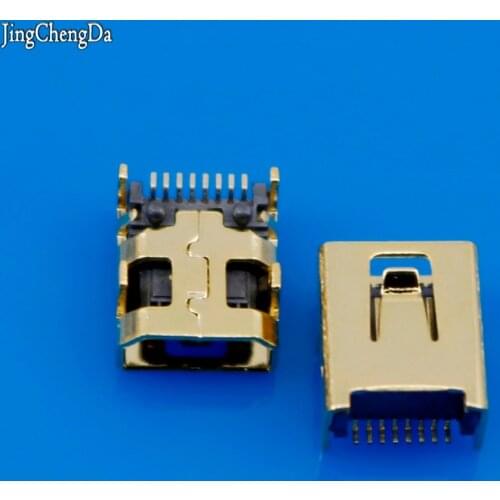 JCD Golden Mini USB 8 Pin SMT SMD PCB Socket Connector for LG 8pin Mini USB Type B 8-Pin Female Socket