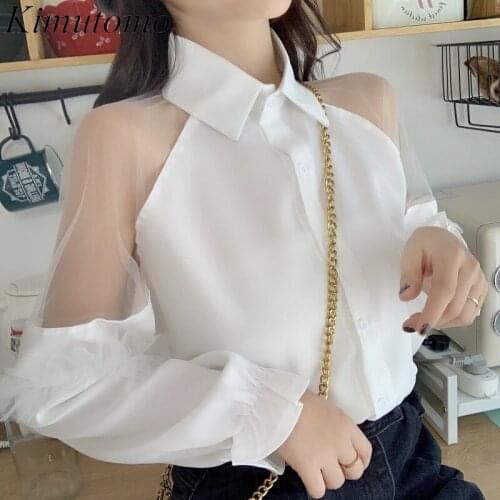 Женские белые рубашки Kimutomo China At AliExpress