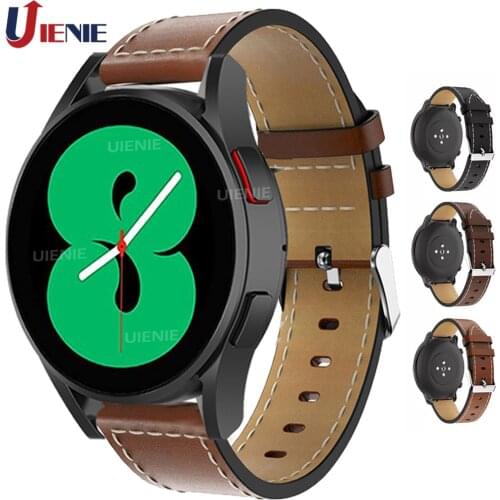 Leather Watch Band for Samsung Galaxy Watch 4 40mm 44mm/ Watch4 Classic 46mm 42mm Strap Bracelet 20mm Watchband Sport Wristband