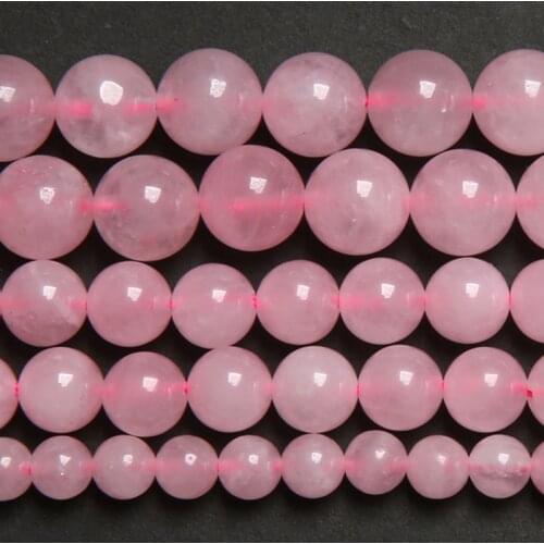 3-18mm Natural Rose Quartzs Beads Round Pink DIY Loose Quartz Beads For Jewelry Making Necklace Bracelets For Women Gift