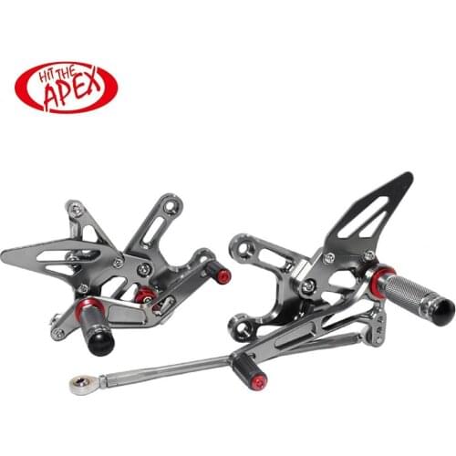 CNC Lightweight Motorcycle Rear Sets For APRILIA RSV4 R FACTORY 2009 2010 2011 2012 2013 2014 Adjustable Footrest Rearsets