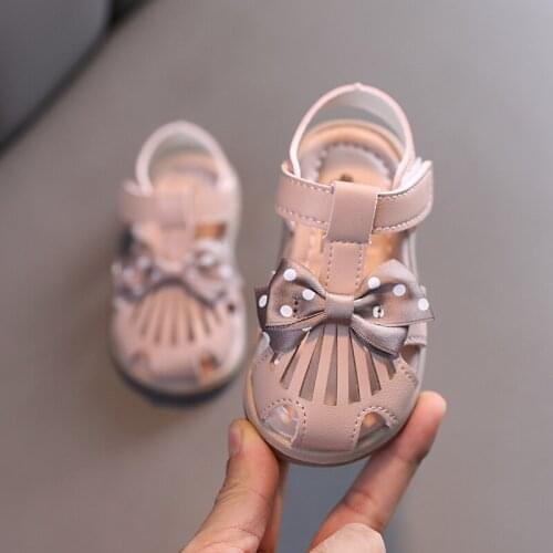 Summer Baby Sandals for Girls Closed Toe Toddler Infant Kids Princess Walkers Baby Little Girls Shoes Sandals SYJ083