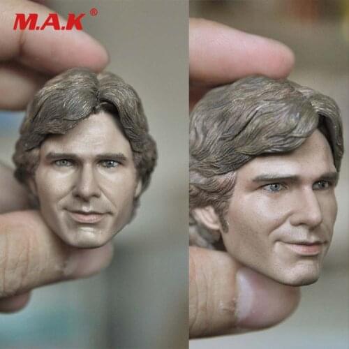 Best Sell 1/6 Scale Hans Solo Head Carving Man Soldier PVC Head Sculpt fit12'' Action Figure For Collection In Stock