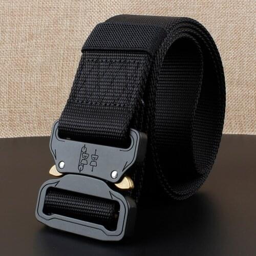 LTOHEYN Width-4.3cm Nylon Tactical Army Belt Trousers Alloy Buckle Adjustable Belts Outdoor Training Military Waist Nylon Belt