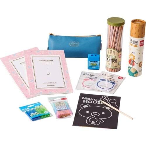 DL Student stationery kit stationery box 33362 student gift box wholesale learning stationery office and learning gift set