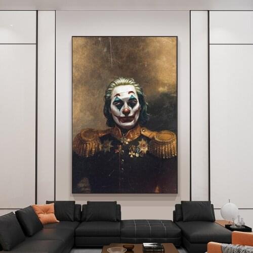 Movie Star portrait The Joker Wall Art Oil Painting on Canvas Posters and Prints Cuadros Wall Art Pictures For Living Room