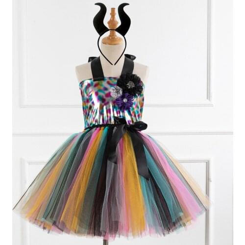 New Arrival Demon Witch Dress for Girls Mermaid Princess Costume Carnival Party Clothing