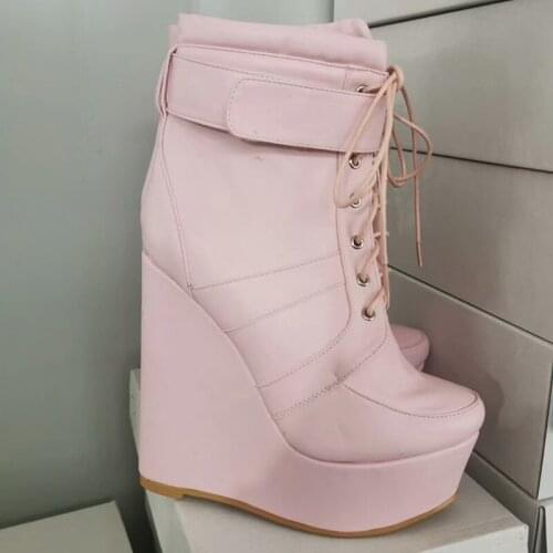 SHOFOO shoes,Elegant fashionable ladys boots, leather, about 14.5cm high-heeled womens boots, wedges heeled womens boots