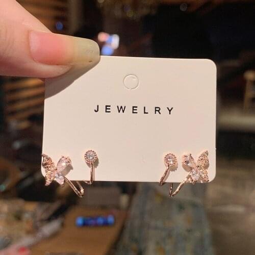 Origin Summer Temperament Butterfly Rhinestone Dangle Earring for Women Girls Shining Rhinestone Metallic Earring Jewellery