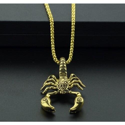 Hot Scorpion Pendants Necklaces Alloy Collares Animal Scorpions Fashion men and women Jewelry scorpio Insect Shape Jewelry