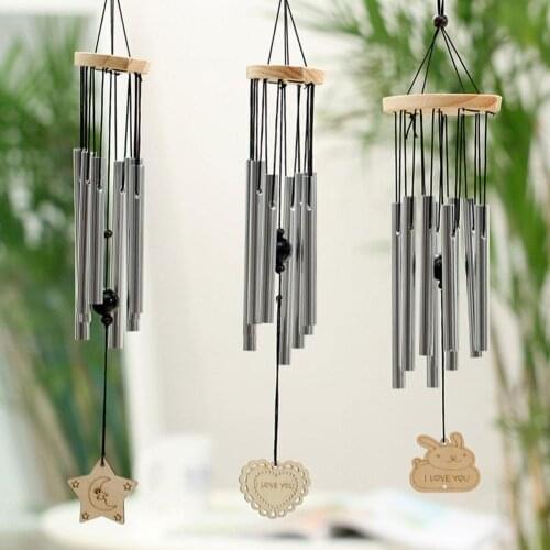 Pendant Wind Chime Outdoor Metalen Windgong Yard Garden Opknoping Houten Bells Home Decoraties Wind Wall Decor Venster Bell D6A8