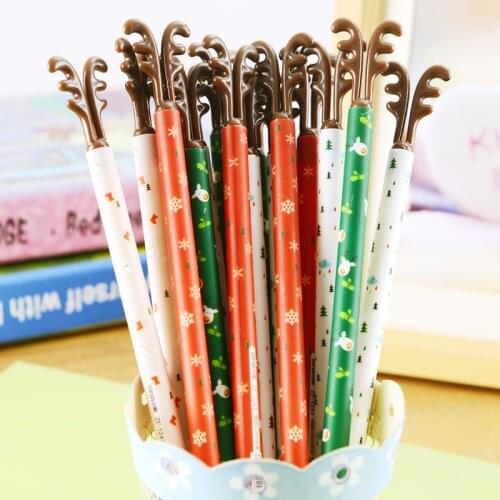 1 PCS Creative Cartoon Animals Antlers Pen Kawaii Gel Pen Caneta Material Escolar Stationery Office School Supplies