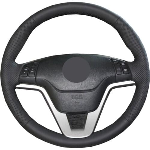 Hand Sewing Car Steering Wheel Cover Wrap Leather Suede For Honda CR-V CRV 2007 2008 2009 2010 2011 Braid on the Steering wheel
