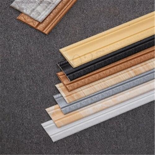 3D Self-adhesive Wall Sticker Waterproof Top Corner Line Wall Edge Strip Wall Waist Line Sticker Tile Wallpaper Border Home Deco