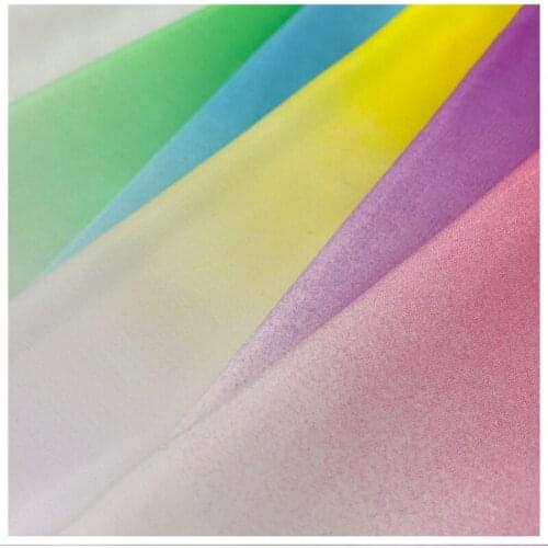 Width 59'' Transition Gradient Breathable Chiffon Fabric By The Yard For Stage Performance Clothing Decorative Cloth Material