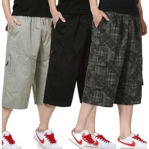 Plus Size 5XL 6XL Summer Cargo Short Men Casual Shorts Elastic Waist Beach Shorts Loose Baggy Boardshort Male Clothing