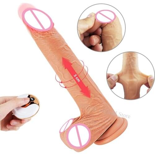 Telescopic Dildo Vibrator Dildos for Women Sex Shop New Big Penis Suction Cup Dick Dildo Realistic Faloimitator Phalos Sex Toys