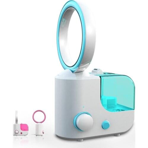 Fan 220V Leafless Fan Desktop Water-Cooled Air Atomizing Humidifier Fan Office Desktop Spray Humidifier Bedroom