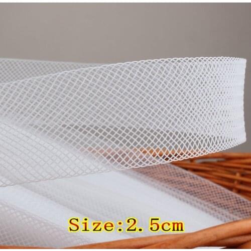 Stiff 100% Polyester horses mane braid Mesh Boning, Crin,1 In, 100 Yd