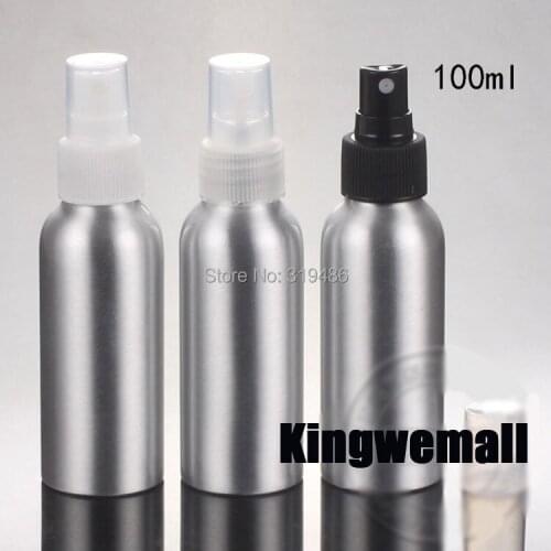300pcs 100ml Aluminium bottle sprayer bottle pump spray head Aluminum metal bottle spray bottle mist sprayer
