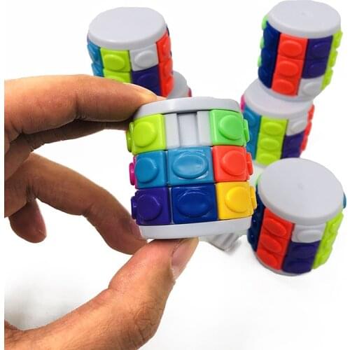 3D Puzzle Column Magic Cylinder Cube Brain Teaser Board Game Three-dimensional Column Puzzles Educational Toys for Children Gift