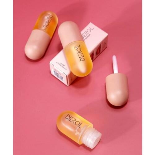 5.5ml Lip Plumping Balm Plumper Liquid Lipstick - Moist Clear Lip Plump Gloss - Enhancer For Fuller & Hydrated Lips