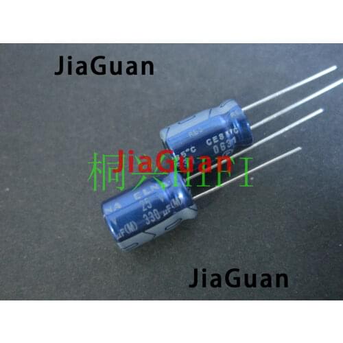 50pcs NEW ELNA RE3 25V330UF 8X11.5MM audio electrolytic capacitor 330uF/25V blue robe re3 330UF 25V