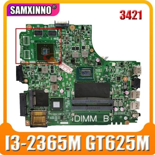 AKemy 3421 Laptop motherboard For DELL Inspiron 3421 Mainboard SR0U4 i3-2365M GT625M CN-0THCP7 0THCP7 12204-1