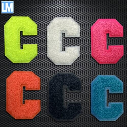 Tide brand C letter towel embroidery cloth stickers English series embroidery accessories DIY patch stickers embroidery badges