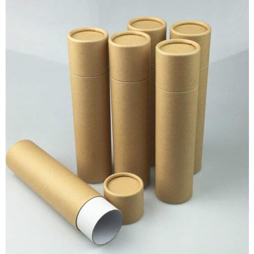 50Pcs/Lot 200 gram Large Perfume Paper Tube Packaging Joss Stick Convenient Carrying Kraft Paper Incense Tube Give Box Wholesale