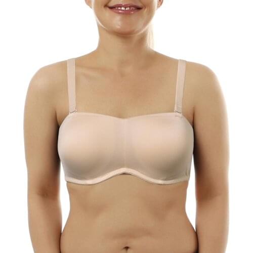 YBCG Black Women Bra Padded Push Up Thin Cup Fashion Underwear Wedding Adjusted-straps Strapless Bra For Women