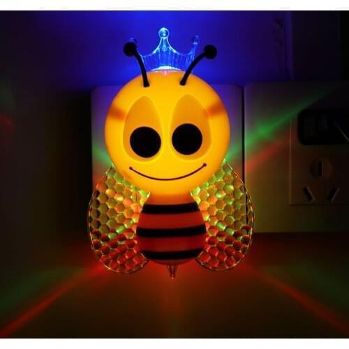 Colorful Night Light Cartoon LED Night Lamp Sensor Lovely Cute Wall Lamp Baby Children Home Bedroom Decor