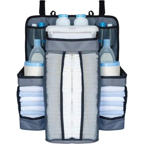 Baby Bed Diaper Hanging Holder Infant Bedding Nursing Storage Bag Crib Organizer T3LA