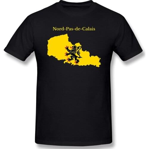 Nord Pas De Calais France Flag Map French R Funny Joke Mens Basic Short Sleeve T-Shirt R282 Tees Tops European Size