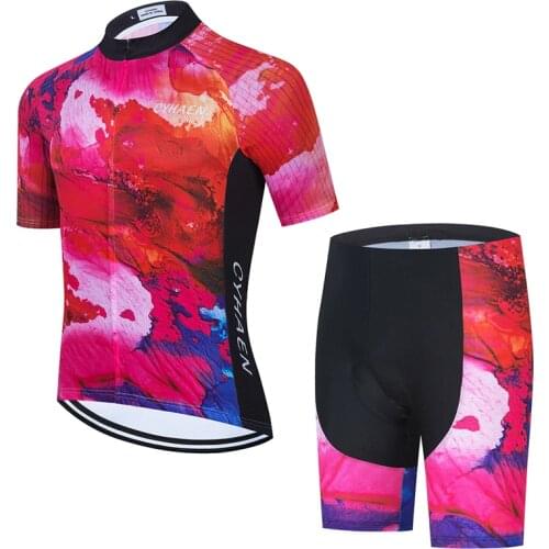 Cyhaen 2021 Cycling Jersey Set Men Breathable Bicycle Clothing Riding Bike Clothes Short Sleeve Sports Cycling Set Ropa Ciclismo