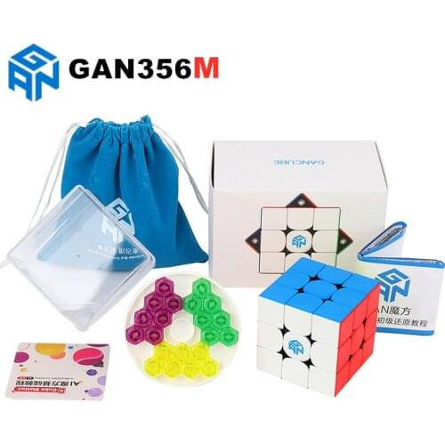 Newest GAN356 M 3x3x3 Stickerless Magic Cube 3x3 Magnetic Speed Cube Professional Puzzle Cube Gan356M Cubo Magico For Kids