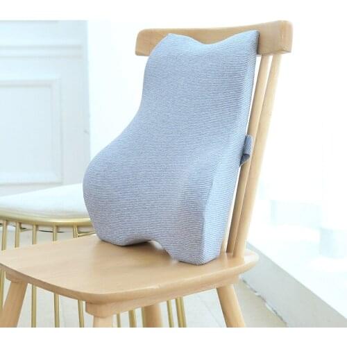 New Design Backrest Pillow Slow Rebound Memory Foam Cotton Pillow Chair Cushion Lumbar Support High Quality Low Back Pain Pillow