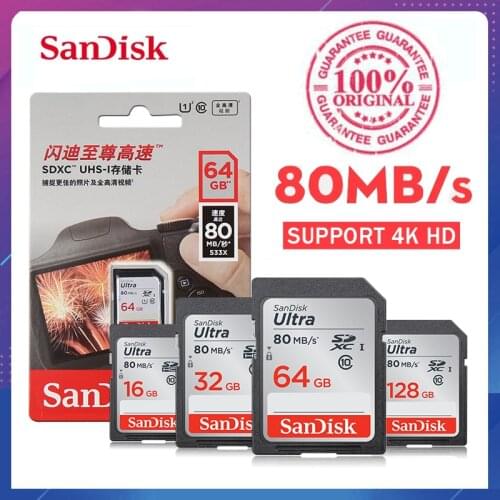 Original SanDisk SD Memory SDXC SDHC Memory Card SD Card Extreme Pro/Ultra 32GB 64GB 128GB U3/U1 32GB 128GB 64GB 256GB 16GB