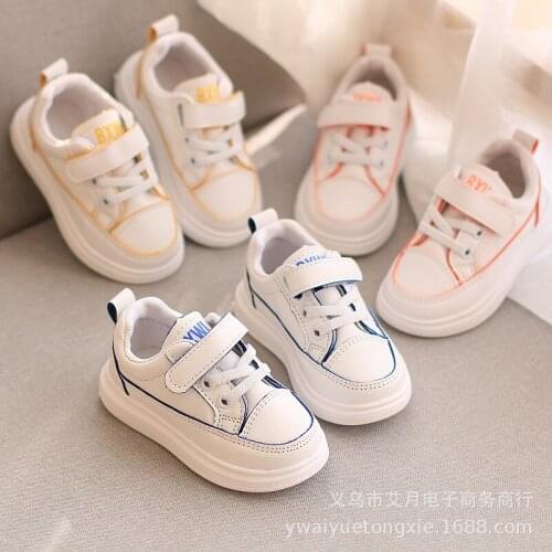 Autumn 2021 Childrens White Sports Shoes Girls Little White Shoes Kindergarten Baby Boys Leisure Travel Leisure Shoes