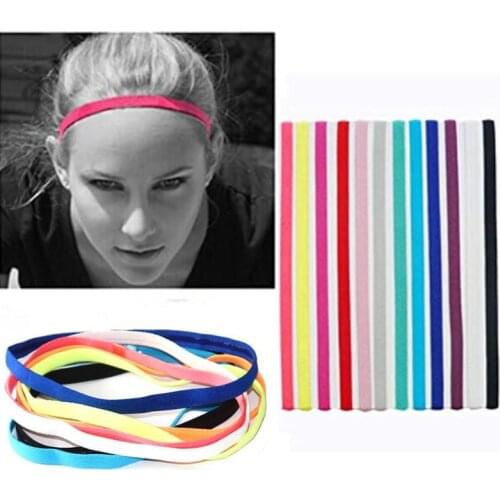 Candy Color Headband Women Anti-slip Yoga Sports Gym Running Hair Elastic Band Hair Head Bands Accessories For Scrunchy Headwear