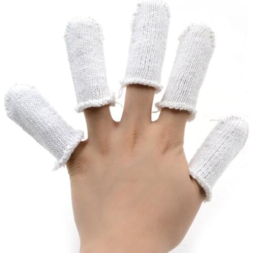 Industrial labor disposable Thick and durable cotton heat Non slip wear resistant resistant white finger cots