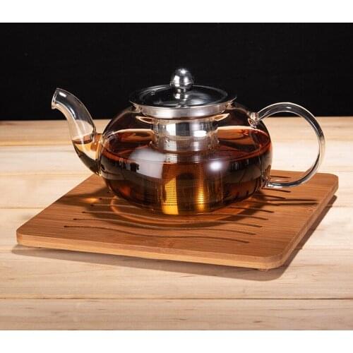 Clear Glass Teapot Heat Resistant With 304 Stainless Steel Infuser Strainer Tea Leaf Kungfu Tea Pot Tool 700 ML Home Tea Set