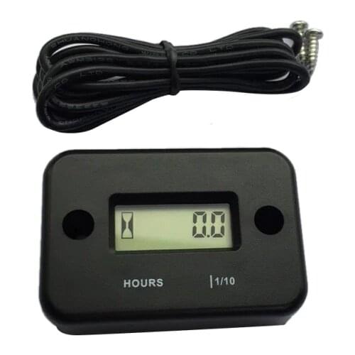 Sikeo Waterproof Digital Hour Meter LCD Display Portable Engine Gauge Hour Meter For Motorcycle/Boat Engines Counter Hour Meter